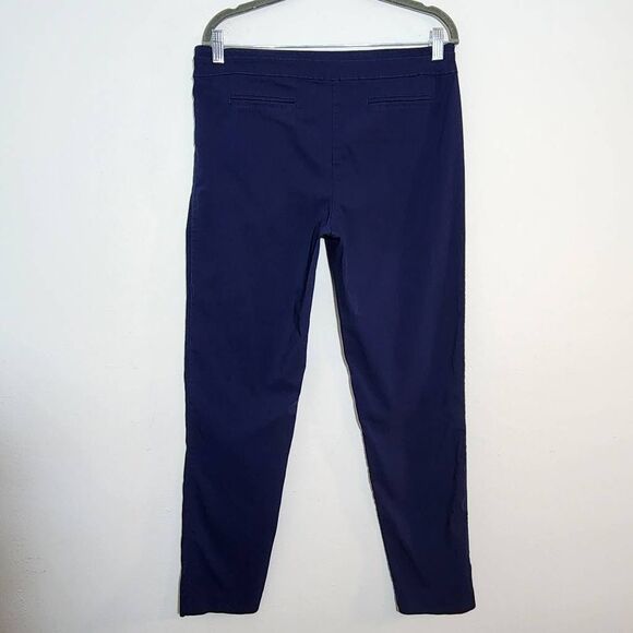 Valerie Stevens Navy Fitted Ankle Pull-on Pants Size 12 Preppy Navy Ankle Pants - Picture 4 of 8